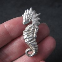Vintage Sterling Seahorse Brooch Sea Horse Pin