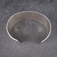 Vintage Southwestern Sterling Feather Cuff Bracelet 6 Inches