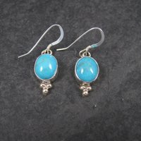 Southwestern Sterling Turquoise Dangle Earrings