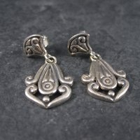 Vintage Sterling Victorian Style Earrings