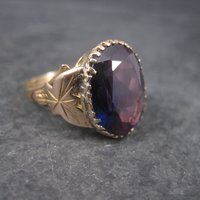 Antique 14K 8.10 Carat Purple Sapphire Ring Size 10.5