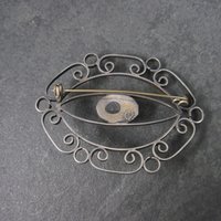 Vintage Mexican Sterling Filigree Brooch