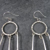 Vintage Sterling Texan Cowgirl Earrings