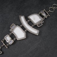 Huge Vintage Sterling Silver Toggle Bracelet | Designer Louisiana Themed Jewelry | Bold Statement Bracelet