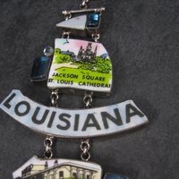 Huge Vintage Sterling Silver Toggle Bracelet | Designer Louisiana Themed Jewelry | Bold Statement Bracelet