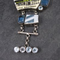Huge Vintage Sterling Silver Toggle Bracelet | Designer Louisiana Themed Jewelry | Bold Statement Bracelet