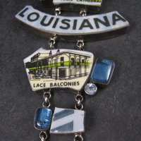 Huge Vintage Sterling Silver Toggle Bracelet | Designer Louisiana Themed Jewelry | Bold Statement Bracelet