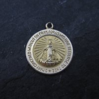 Vintage 14K Mary Sacred Heart Charm