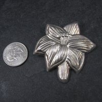 Vintage Mexican Sterling Lily Brooch Pendant Salvador Garcia Jaimez