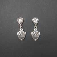 Sterling Silver Art Deco Style Earrings NOS 1990s