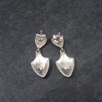 Sterling Silver Art Deco Style Earrings NOS 1990s