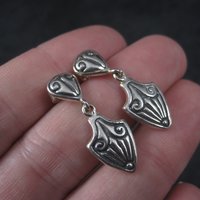 Sterling Silver Art Deco Style Earrings NOS 1990s