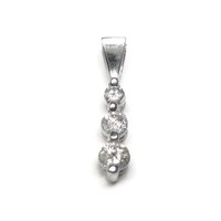 Estate 10K .28 Carat Graduated Diamond Pendant