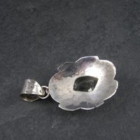 Large Vintage Sterling Green Amethyst Pendant