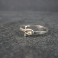 Dainty Vintage Sterling Ankh Ring Size 8