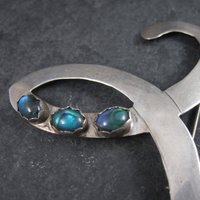 Vintage Southwestern Sterling Paua Shell Brooch