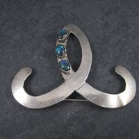 Vintage Southwestern Sterling Paua Shell Brooch