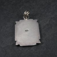 Vintage Sterling Faux Turquoise Pendant
