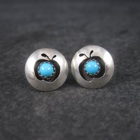 Southwestern Turquoise Apple Stud Earrings