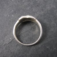 Sterling Marcasite X Kiss Ring Size 5.75 Estate Silver