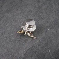 Vintage Sterling 12K Black Hills Gold Angel Tie Tack