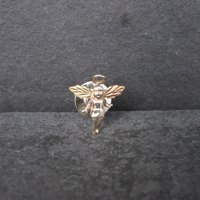 Vintage Sterling 12K Black Hills Gold Angel Tie Tack