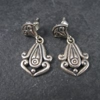 Vintage Sterling Victorian Style Earrings