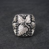 Mens Vintage Black Hills Silver Ring
