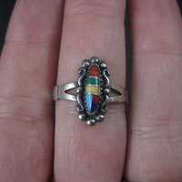 Southwestern Sterling Inlay Ring