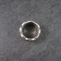 Wide Vintage 90s Sterling Celtic Band Ring Size 5