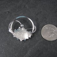 Vintage Reis Sterling Leaf Circle Brooch