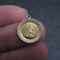 Vintage 14K Mary Sacred Heart Charm
