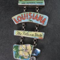 Huge Estate Designer Sterling Louisiana Bracelet