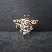 Vintage Sterling 12K Black Hills Gold Angel Tie Tack