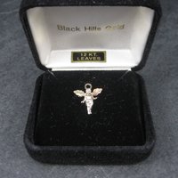 Vintage Sterling 12K Black Hills Gold Angel Tie Tack