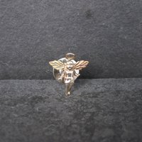 Vintage Sterling 12K Black Hills Gold Angel Tie Tack