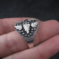 Mens Vintage Black Hills Silver Ring