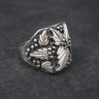 Mens Vintage Black Hills Silver Ring
