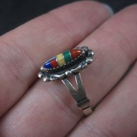 Southwestern Sterling Inlay Ring