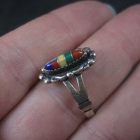Southwestern Sterling Inlay Ring