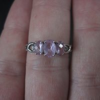 Dainty Vintage 10K Pink Topaz Ring Size 7