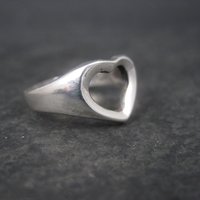 Vintage Sterling Heart Ring Size 8.25