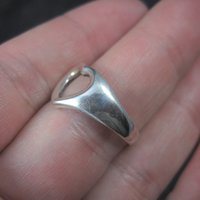 Vintage Sterling Heart Ring Size 8.25