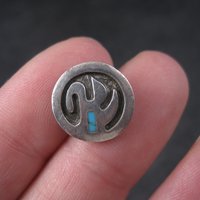 Vintage Southwestern Sterling Turquoise Tie Tack