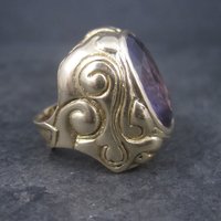 Massive Artisan Celestial 14K Color Change Sapphire Alexandrite Ring Size 8