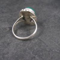Vintage Navajo Sterling Malachite Ring Size 7
