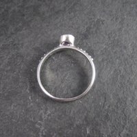Simple Sterling Amethyst Solitaire Ring Size 9 Clyde Duneier