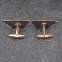 Vintage Copper Enamel Abstract Cufflinks