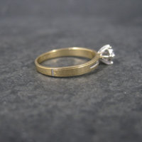 Simple Vintage 10K Diamond Illusion Solitaire Engagement Ring Size 6