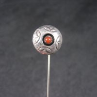 Vintage Southwestern Sterling Coral Stick Pin